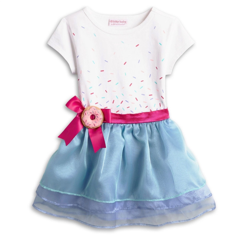 American Girl Sweet Sprinkles Donut Birthday Dress Girls Kids Size 4 NEW